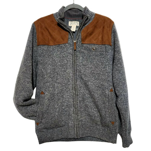 Duluth Trading men's windproof Shetland wool zip up jacket grey size medium - Picture 1 of 8